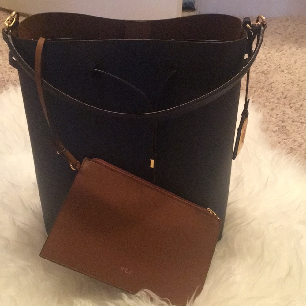 Ralph Lauren Navy bucket bag. Never used